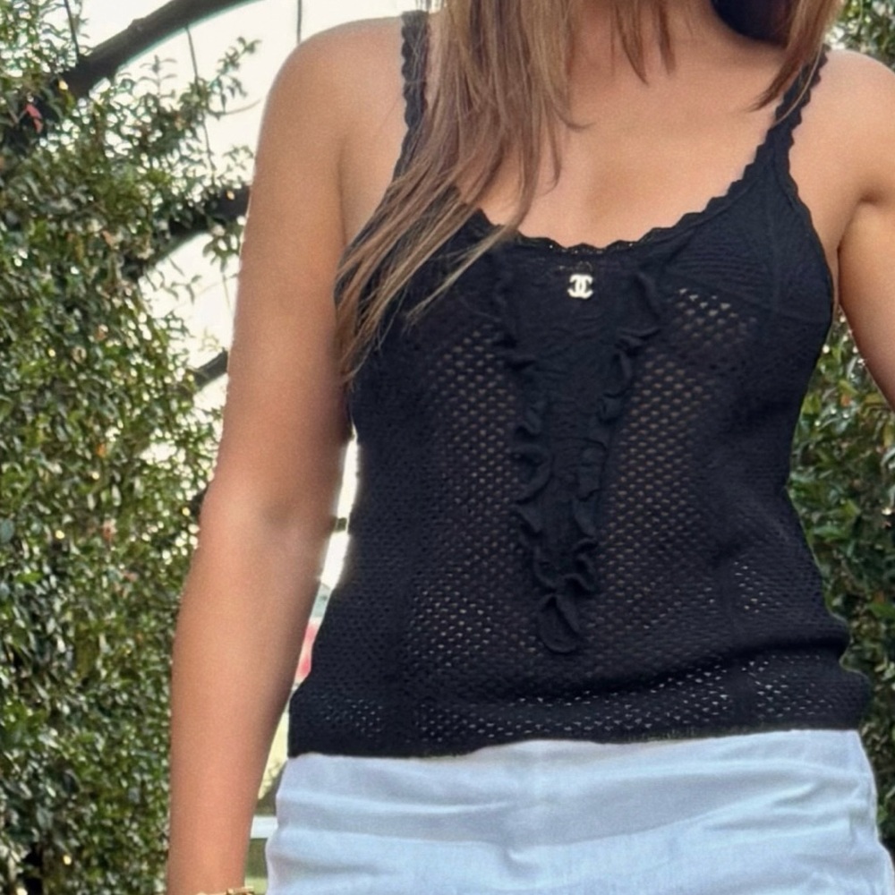 CHANEL Black Crochet Top - Picture 7 of 7